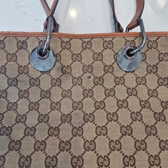 Gucci VTG Canvas Eclipse Tote - Picture 3 of 16